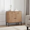 Dusk Willow Oak Effect & Black Metal 2 Door Sideboard With Drawers RRP £299