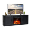 Entertainment Media Center Console Table TV Stand for TVs up to 65” w/2 Cabinets