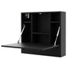 Wall-mounted Desk Home Office Floating Computer Workstation with Shelves