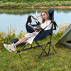 Portable Hammock Camping Rocking Chair Folding Swinging Chair w/ Footrest