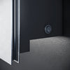 LED Bathroom Mirror Black Cabinet with Shaver Socket 500x700 Single Door Button