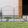 10x Rustproof Coated Metal Garden Fence Panel Pet Dog Barrier Lawn Border Edging