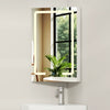 Smilesun Wall-Mounted Corner LED Bathroom Cabinet w/Mirror Door&Shelve 29*40*60