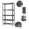 Metal Garage Shelving Rack Unit 5 Tier Heavy Duty Storage Shelf Silver UK