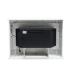 34" Electric Fireplace Fire Freestanding Mantelpiece Heater White Surround Suite