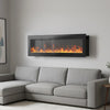 50" Electric LED Fireplace Wall Mounted Standing FREE FEET Inset Heater Crystal