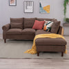 L-Shaped Corner Sofa, Sectional Couch with Built-in USB Port Chaise