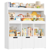 Children Toy Storage Cabinet Large Shelves Drawers Organiser White MDF Kids Room
