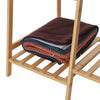 Neo Clothes Storage Rack Bamboo Garment with Shelf Hanging Rail