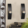 Pair of Metal Wall Candle Holders Stand Sconce Glass Tea Light Holder Home Decor