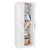 Bathroom Floor Cabinet Freestanding Tall Cupboard W/ Adjustable Shelves 2 Doors