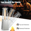 Patio Gas Heater Portable Tabletop Propane Burner w/ Reflective Cover & Pad