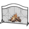 Freestanding Fireplace Screen Guard Spark Mesh Design Fire Guard Fire Panel