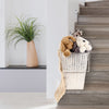 Storage Baskets Resin Wicker Woven Hamper Box Organiser Stairs Laundry UK