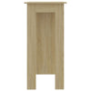 Juroupi Bar Table with Shelf Sonoma Oak 102x50x103.5 Engineered Wood,Bar D9I9