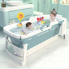Folding Bathtub Water Tub Adult Children Kids Spa Soaking Sauna SPA Bath Tub Lid