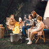 49 cm Smokeless Fire Pit Stainless Steel Wood Burning Firepit with Rain Cover