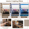 Standing Jewelry Armoire Lockable Jewelry Cabinet Vanity Mirror with LED Light