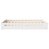 Bed Frame with Drawers White 140x200 Solid Wood Pine Z1Y4
