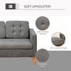 Modern 3 Seater Sofa for Living Room Compact Sofa with Hidden Storage Grey