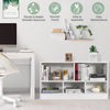 Storage Cube Wooden Bookcase 2 Tier Open Display Shelf Toy Storage Cabinet