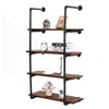 Wooden Rustic Industrial Pipe Metal Wall Floating Shelf Storage Shelving Unit