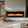 60'' LED Fireplace Recessed Wall Fire WallMounted/Standing Electric Heater Timer