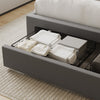 VELVET OTTOMAN STORAGE BED FRAME GAS LIFT UP 4FT6 DOUBLE SIZE WITH DRAWER