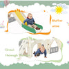 7 in 1 Kids Long Slide with Climber Set Playset Gift for Toddlers Indoor Outdoor
