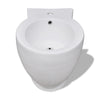 Stand Toilet & Bidet Set White Ceramic M4Y3