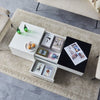 Coffee Table High Gloss Rectangular Living RoomFurniture 3Drawers Hidden Storage