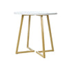 ROUND DINING TABLE FOR 4 PEOPLE CIRCULAR MODERN DINING TABLE WITH GOLD METAL LEG