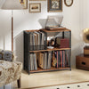 End Table Turntable Stand Vinyl Display Rack-Brown