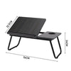 Folding Laptop Bed Tray Table Portable Lap Desk Notebook Breakfast w/ Cup Slot