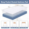 Single Electric Bed Warmer Heated Blanket Fits up to 40cm Mattress w/ 8 Temp