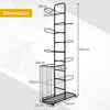 7-Tier Basketball Ball Storage Rack Sports Balls Display Storage Organizer