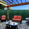 Bamboo Slat Natural Garden Fencing Privacy Screen Fence Panel Roll Green Yellow