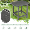 Outdoor Side Table Weather-Resistant HDPE Adirondack Table Patio End Table Grey