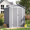 Large Sheds 6x4.5ft Weather-Resistant Plastic Garden Storage Shed Bike Tool Shed