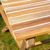 Garden Gear Arwen Acacia Wood Bistro Set Folding Table Chairs Outdoor Patio