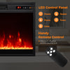 750W/1500W Fireplace Heater with Remote Control-Black