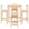 5 Piece Garden Bar Set Solid Wood Pine P7O0