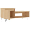 Coffee Table in Sonoma Oak - Engineered Wood Table with Metal Legs and J2K9