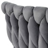 6 Pcs Rotatable Dining Chairs Velvet Padded Metal Legs Kitchen Swivel Chair Grey