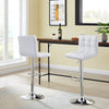 Bar Stools Set of 2 PU Leather Swivel Height Adjustable Bar Chairs With Backrest