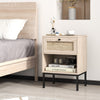 Boho Style Nightstand Set of 2 Compact Side Table Sofa Side Bedside Table