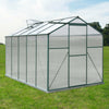 Aluminium Greenhouse Polycarbonate Garden Shed Grow House Green Frame 4 Sizes