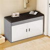 Shoe Bench with Cushion Wood Storage Cabinet Padded Seat Cupboard Footwear Rack