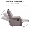 Luxury PU Leather Recliner Chair Sofa Lounge Chair Wingback Home Cinema Living