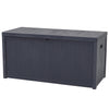 Dark Grey Garden Storage Box 430L Plastic Outdoor Patio Lockable Waterproof Lid